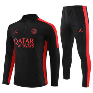 Kids Black/Red PSG Tracksuit