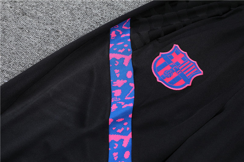 Kids Black/Pink Barcelona Tracksuit