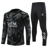 Kids Black And Grey PSG Tracksuit