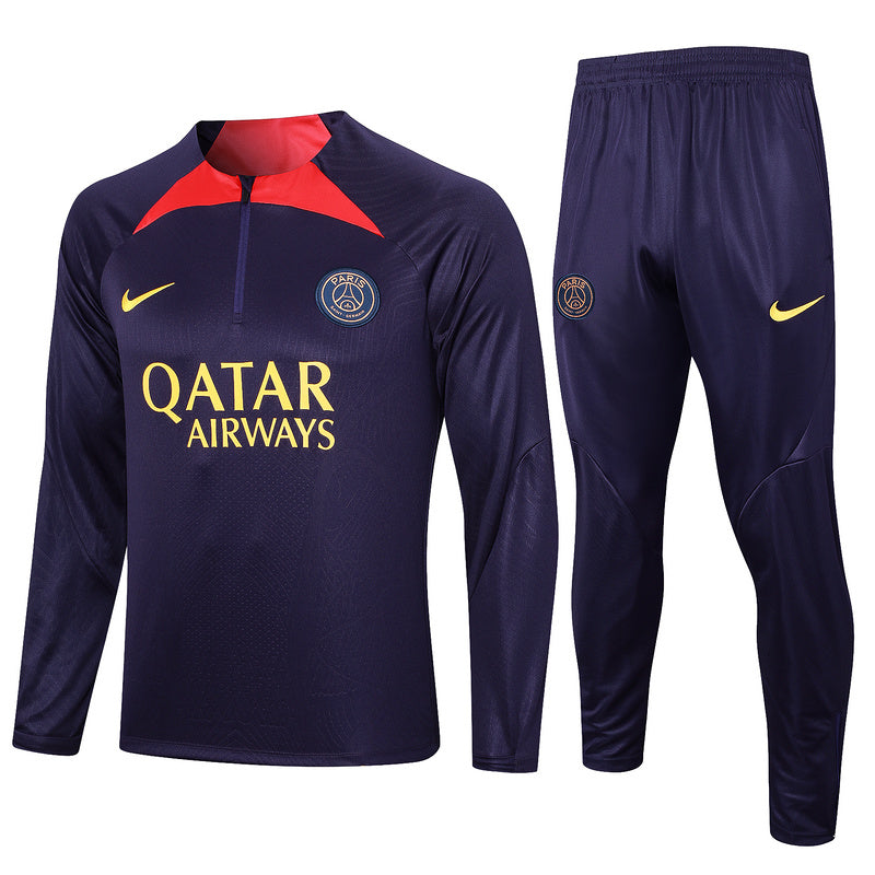 Kids Purple/Gold PSG Tracksuit