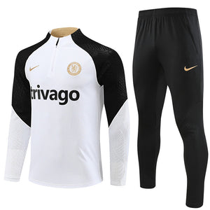 Kids White/Black/Gold Chelsea Tracksuit